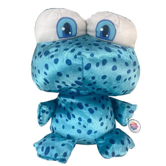 NANCO Blue Polka Dot Frog Plush Stuffed Animal 16" Cute Quarky Toad - Picture 10 of 10